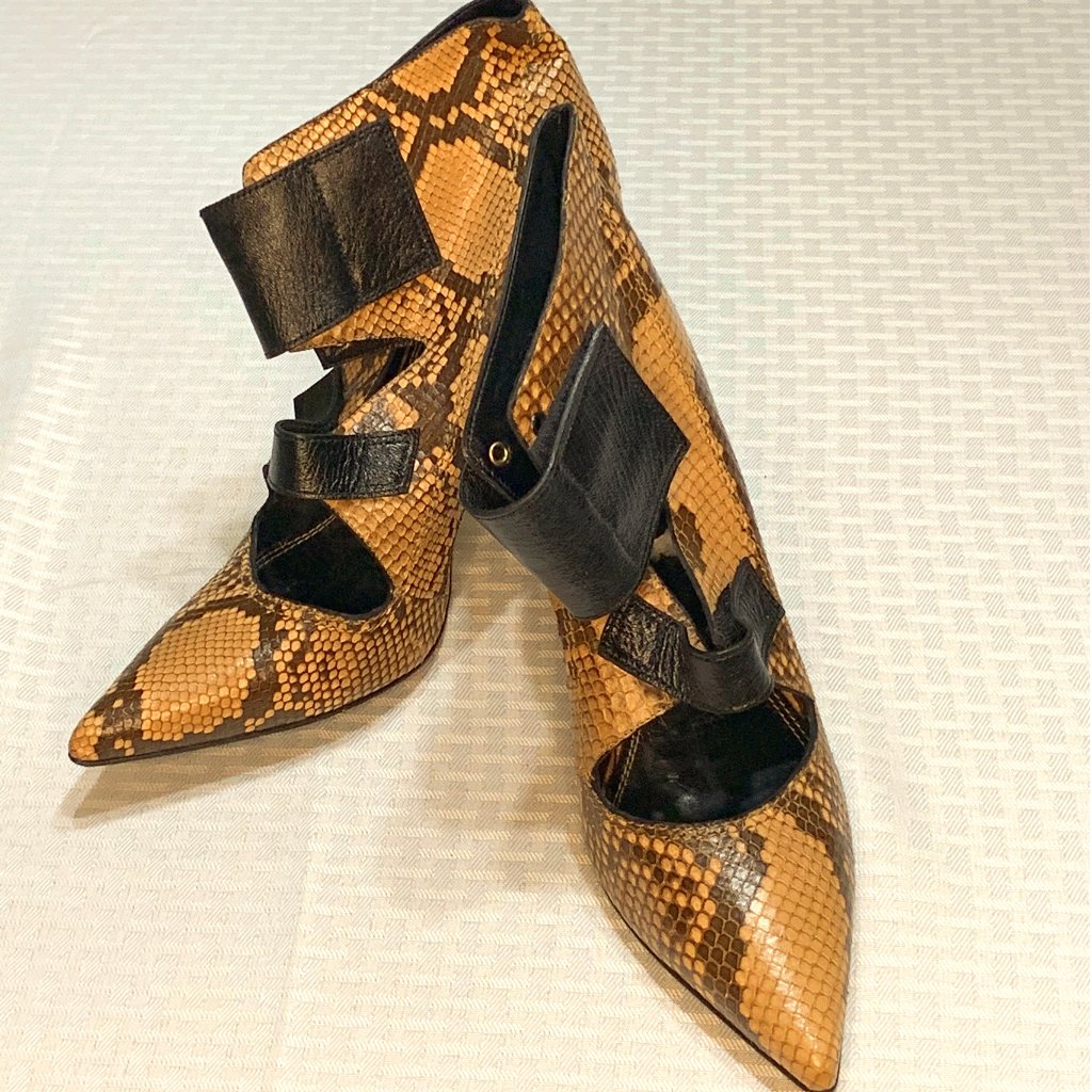 Derek Lam Runway Snakeskin Naiomi Heeled Boots- Women 11, Size 42